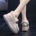 Women's Shoes Warm Inner Height Increase Thick Sole Waterproof Snow Boots Genuine Leather And Fur Women's Cotton Shoes Winter Sports Shoes_vogvips.com
