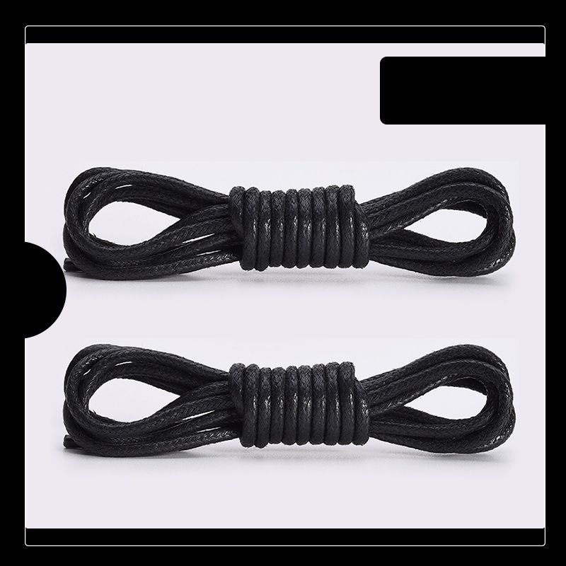 Shoe Accessories leather Martin boots black and white round shoelaces_vogvips.com