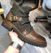 2025 Tall Men's Winter Brown Car Seam Solid Color Jack Captain Front Strap Men's Boots Martin Boots_vogvips.com