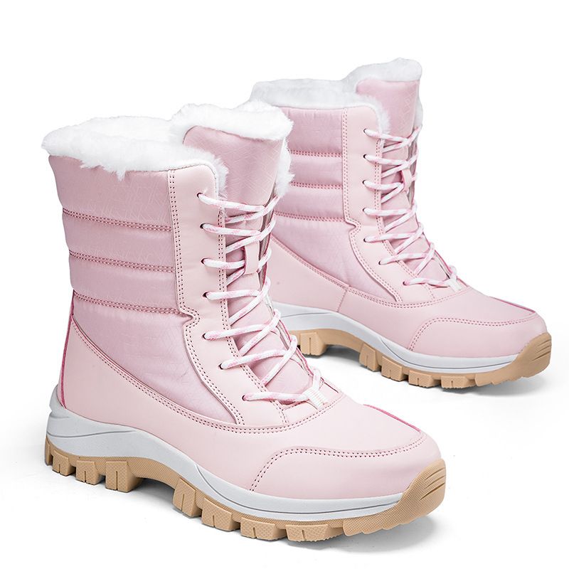 Cotton Shoes, Cold Resistant Boots, Women's Outdoor Boots With Thick Fleece And Warm Snow Boots_vogvips.com