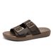 Summer Men Women's Flip Flops Outdoor Anti-slip Fashionable Retro Buckle Thick Bottom Sandals Beach Shoes Slip-On PVC_vogvips.com