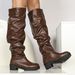 ShoeVault Over-the-Knee 2025 Autumn Winter Western Knight Women High Tube Pleated Chunky Heel Retro Square Toe Slip-On Long Boots_vogvips.com