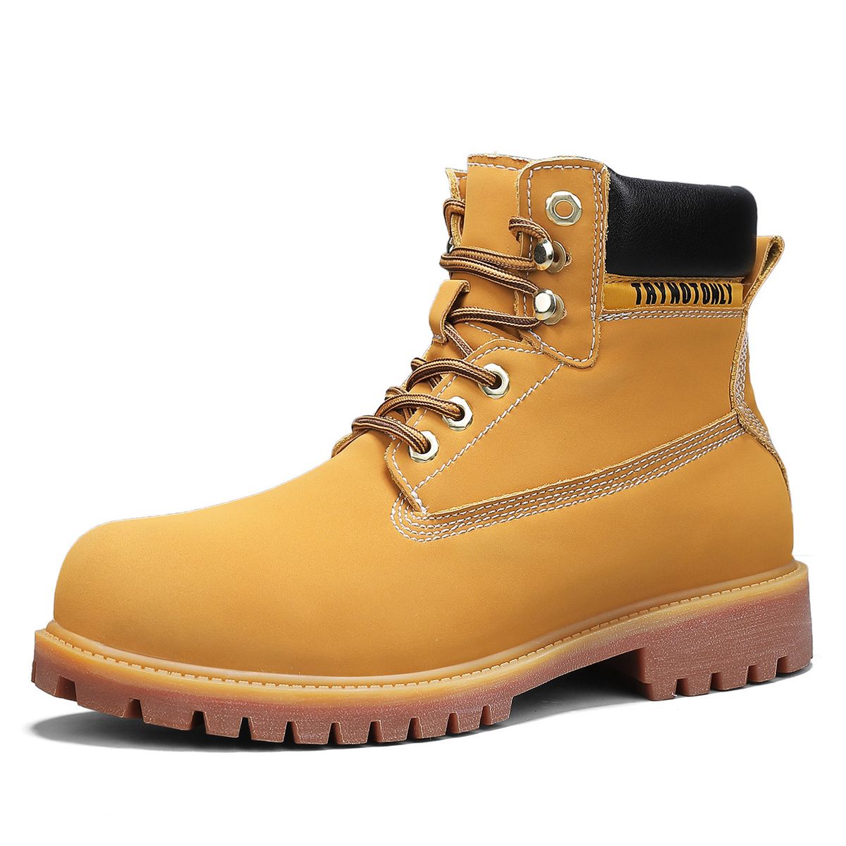 Men's & Women's Genuine Leather Work Boots - Unisex Mid-Calf Martin Boots With Rubber Sole, Comfortable & Stylish For Casual Wear_vogvips.com