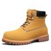 Men's & Women's Genuine Leather Work Boots - Unisex Mid-Calf Martin Boots With Rubber Sole, Comfortable & Stylish For Casual Wear_vogvips.com