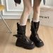British Style Martin For Women 2025 Spring Summer New Thick Heel Belt Buckle Short Motorcycle Versatile Single Boots_vogvips.com