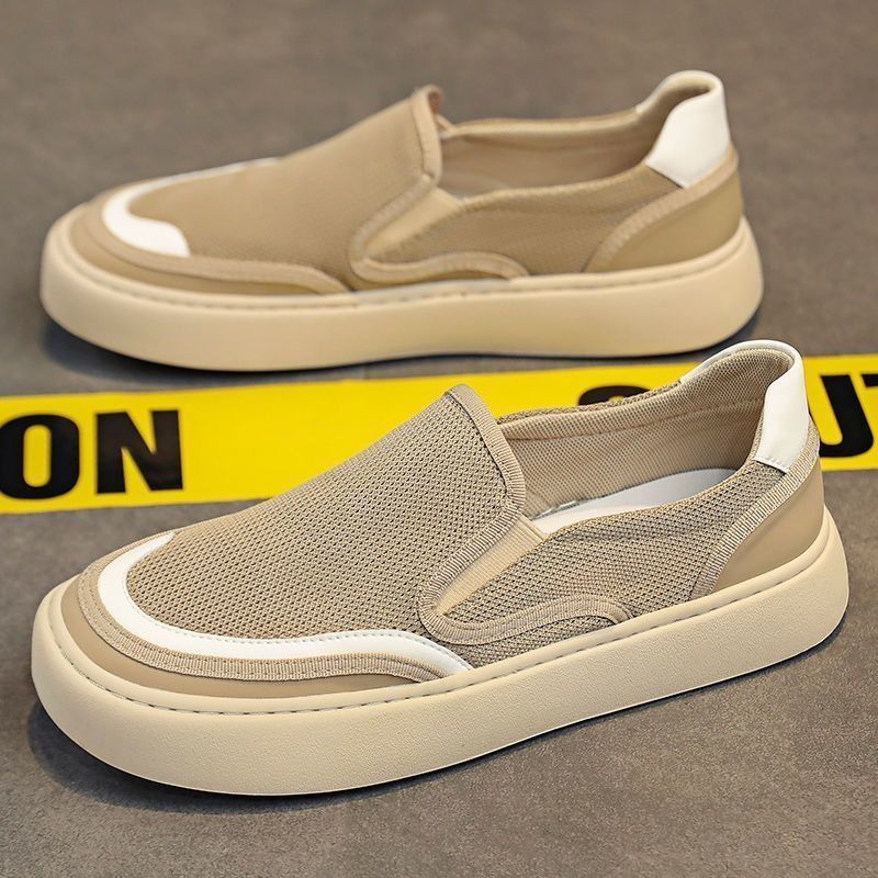 Men's Slip-On Casual Shoes Breathable Lightweight Comfortable Loafers For Daily Wear With Mesh Upper And EVA Insole_vogvips.com