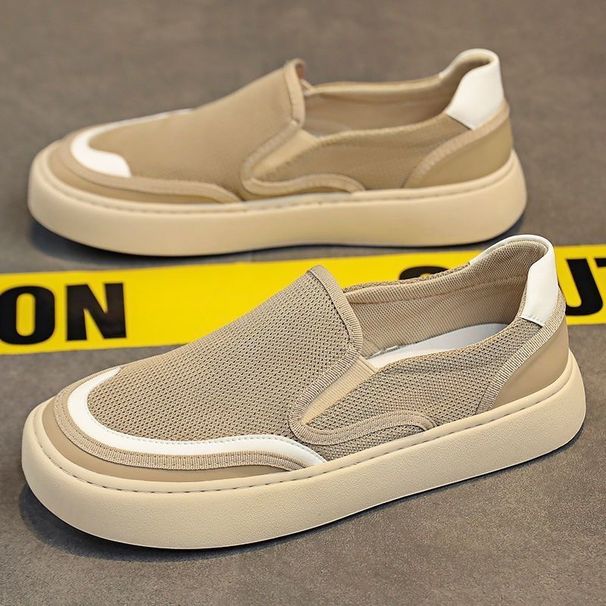 Men's Slip-On Casual Shoes Breathable Lightweight Comfortable Loafers For Daily Wear With Mesh Upper And EVA Insole_vogvips.com