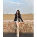 Knee-High Stretch Boots - 8CM Block Heel Pointed Toe Boots For Women | Slimming Suede Over-The-Knee Boots | Korean Style Elastic Fit | French Elegance_vogvips.com