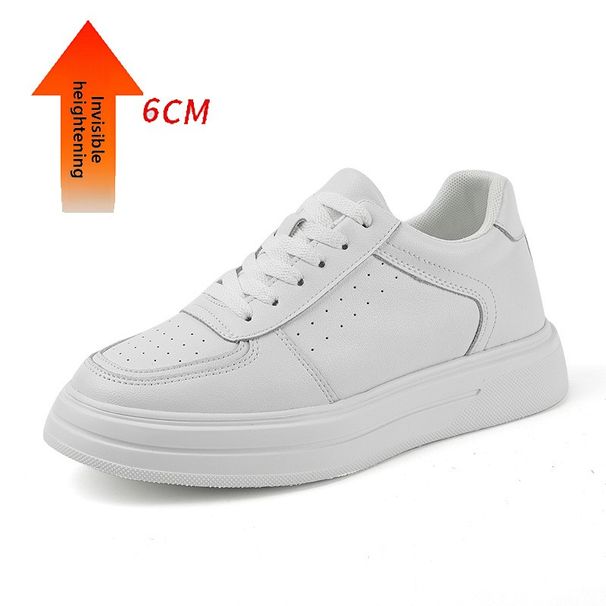 Men's Breathable Invisible Inner Heightening Platform White Shoes Men's Sports And Leisure Board Shoes_vogvips.com