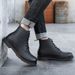 European Warm Series Men's Winter Boots With Fleece Lining, Thickened Martin Black Leather Work Boots, High-top Warm Cotton Shoes_vogvips.com
