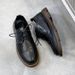 Euro Step 2025 Large Men's Brogue Carved Korean Style Round Toe British Low-top Black Leather Shoes D05-R_vogvips.com