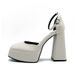 Small 12cm Chunky Heel Platform Mary Jane Wedding Shoes_vogvips.com