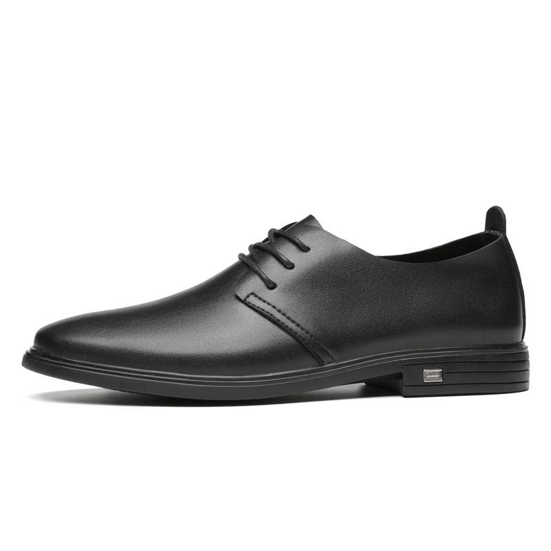 Men's Round Head Leather Shoes Formal Leather Shoes Casual Men's Lazy Single Shoes_vogvips.com