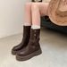 British Style Simple Thick-Soled Martin For Women, Autumn And Winter 2025 New Casual Two-Way Western Cowboy Fashion_vogvips.com
