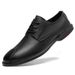Men's Round Head Shoes Front Lace-up Low Heel Men's Top Casual Leather Shoes Work Men's Shoes_vogvips.com