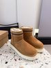 2025 Genuine Leather Anti-slip Thick-soled New Style Ethnic Snow And Wind Floor Boots, Versatile Lace Mid-calf Cotton Shoes With Electric Embroidery_vogvips.com