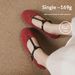 Cameido Women's Spring Retro T - Strap Mary Jane Flat Shoes_vogvips.com