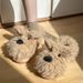 Cute And Fluffy Puppy Style For Women, Winter Indoor Home Thick Sole Non-Slip Furry Plush Warm Cotton Slippers_vogvips.com