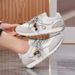 Leather Upper Thick-Soled German Training Shoes For Women, Spring Season, Non-Slip, Thin, Height-Increasing, Lightweight_vogvips.com