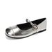 French Beautiful Mary Jane Shoes Women's Shallow Mouth Ballet Flat Shoes Red Evening Shoes_vogvips.com