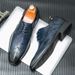 Euro Step New Men's Leather Brogue British Style Suit Breathable Height Increasing Casual Business Formal Wedding Shoes_vogvips.com
