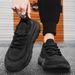 New student sports running thick sole increase mesh surface breathable flying fabric men's trendy shoes_vogvips.com