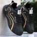 Men's Luxury Chunky Sneakers - Gold Black White Platform Trainers, High Top Fashion Sneakers With Thick Sole For Streetwear_vogvips.com