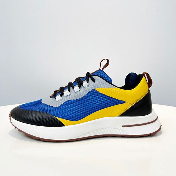 New Style Joggig Color Block Thick Sole Height Icreasig Lace-Up Couple Matchig Roud Toe Casual Me's Dad Shoes_vogvips.com