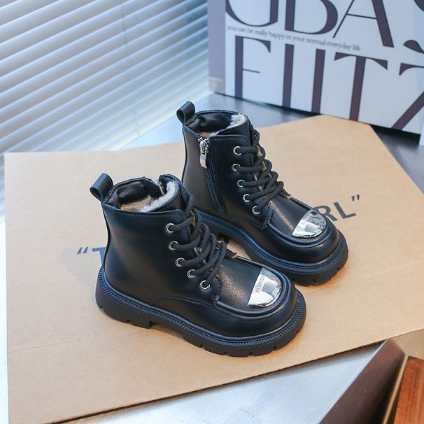 Men's Cotton Shoes For Winter 2025 New Style Children's Snow Boots For Big Kids With Fleece For Boys_vogvips.com