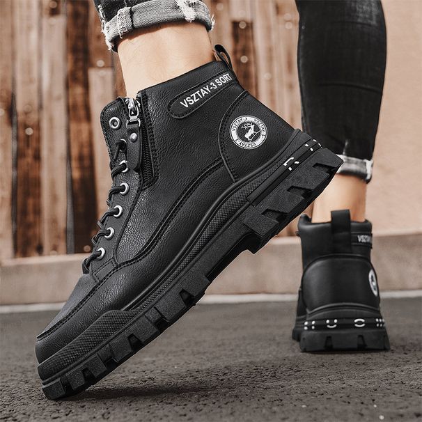 The New High-top Casual Men's Shoes For The Autumn , Thick-soled British Style Versatile Shoes_vogvips.com