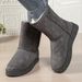New Year's Edition Mid-Calf Plus-Size Fur-Integrated Winter Boots With Thicker Padding And Cozy Fleece For Casual Wear In Foreign Trade_vogvips.com