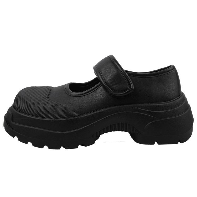 2023 European Spring New Mary Jane Velcro Casual Shoes Platform Thick-Soled Single Shoes Women's Trendy Leather Shoes_vogvips.com