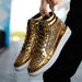 Leather Size Large Glossy Personality Martin Men's Casual Sneakers High-top Stage Gold Boots_vogvips.com
