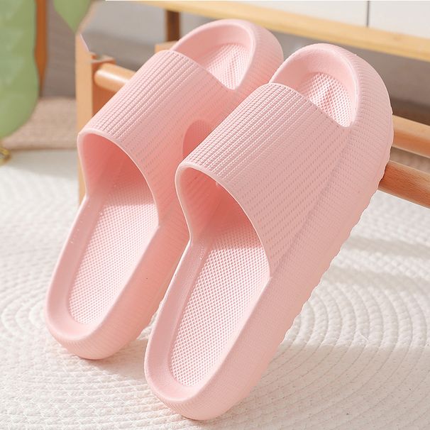 Bebealy Summer Thick Sole Slippers Men Sandals Indoor Casual Slippers Outdoor Breathable Sandals Non-slip Bathroom Men's Shoes_vogvips.com