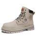 European Warm Series Large Yellow Autumn Winter Men's Martin Work High-top Desert Boots British Style Thick-soled Leather Shoes_vogvips.com