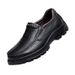 Foot Cover Round Head Large Size Shoes Thick Sole Men's Outdoor Casual Shoes Soft Sole Dad Sewing Line Men's Leather Shoes_vogvips.com