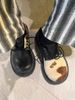 Top Version ~ Internet Celebrity Cow Pattern Leather Shoes Horse Hair Derby Shoes For Men And Women With Mandarin Duck Lace Thick Heel Casual Shoes_vogvips.com