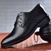 New High quality gentlemen's business casual leather formal shoes, pointed low top shoes_vogvips.com