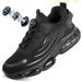 Ankle Work Safety Synthetic Upper Rubber Outsole Anti-Slip Wide Toe Box Anti-impact And Anti-piercing Shoes Men_vogvips.com