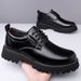Leather Spring Autumn British Thick Sole Casual Derby Shoes Men's Formal Wedding Work Low-top Martin Boots_vogvips.com