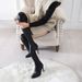 Autumn Winter New Pointed Toe Stiletto Sexy Patent Leather Women Back Zipper Over-the-Knee Elastic Boots_vogvips.com