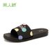 Meirenqiao New Women's For Summer Outdoor Wear, Ladies' Bathroom Home Cartoon Thick-Soled One-Word Slippers_vogvips.com