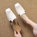 2026 New Soft Leather French Retro Style Closed-Toe Sandals With Metal Chain, Square-Toe Height-Increasing Mules_vogvips.com