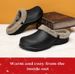 New Winter Fleece Cotton Shoes, Home Couple Flip-flops, Men's Thick-soled Warm Cotton Flip-flops On The Outside_vogvips.com