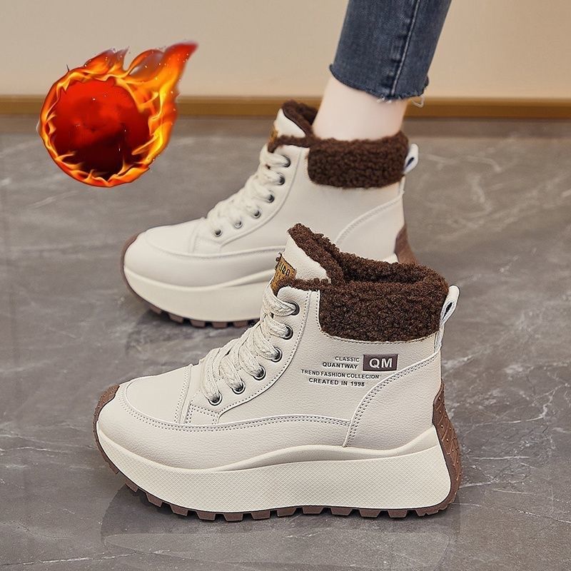 NEW Snow Boots For Women In Winter With Fleece 2025 New Style Thick-soled, Warm, High-top, Anti-slip, Soft-soled, Versatile Cotton Boots_vogvips.com
