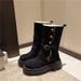 Maillard Boots Women's Thick-soled Two-wear Inner Height-increasing Small Medium Boots Martin Boots Women's Short Boots_vogvips.com