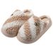 Autumn Winter Indoor Home Warm Non-Slip Plush Cotton Couple Slippers Women's Thickened Maternity Shoes_vogvips.com