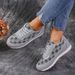 Mountaineering 2025 New Large Flower Lace Up Colored Breathable Women's Casual Sports Single Shoes_vogvips.com