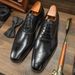 Voyage Oxford New Business Brogue Pointed Toe Leather Casual Shoes Men Flat Comfortable_vogvips.com