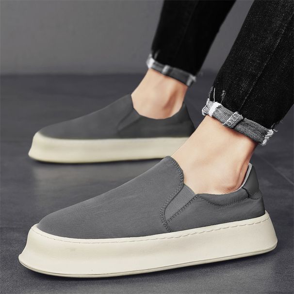Loafers men 2024 summer new style sneakers men thick sole slip-on canvas shoes men's breathable versatile casual shoes_vogvips.com